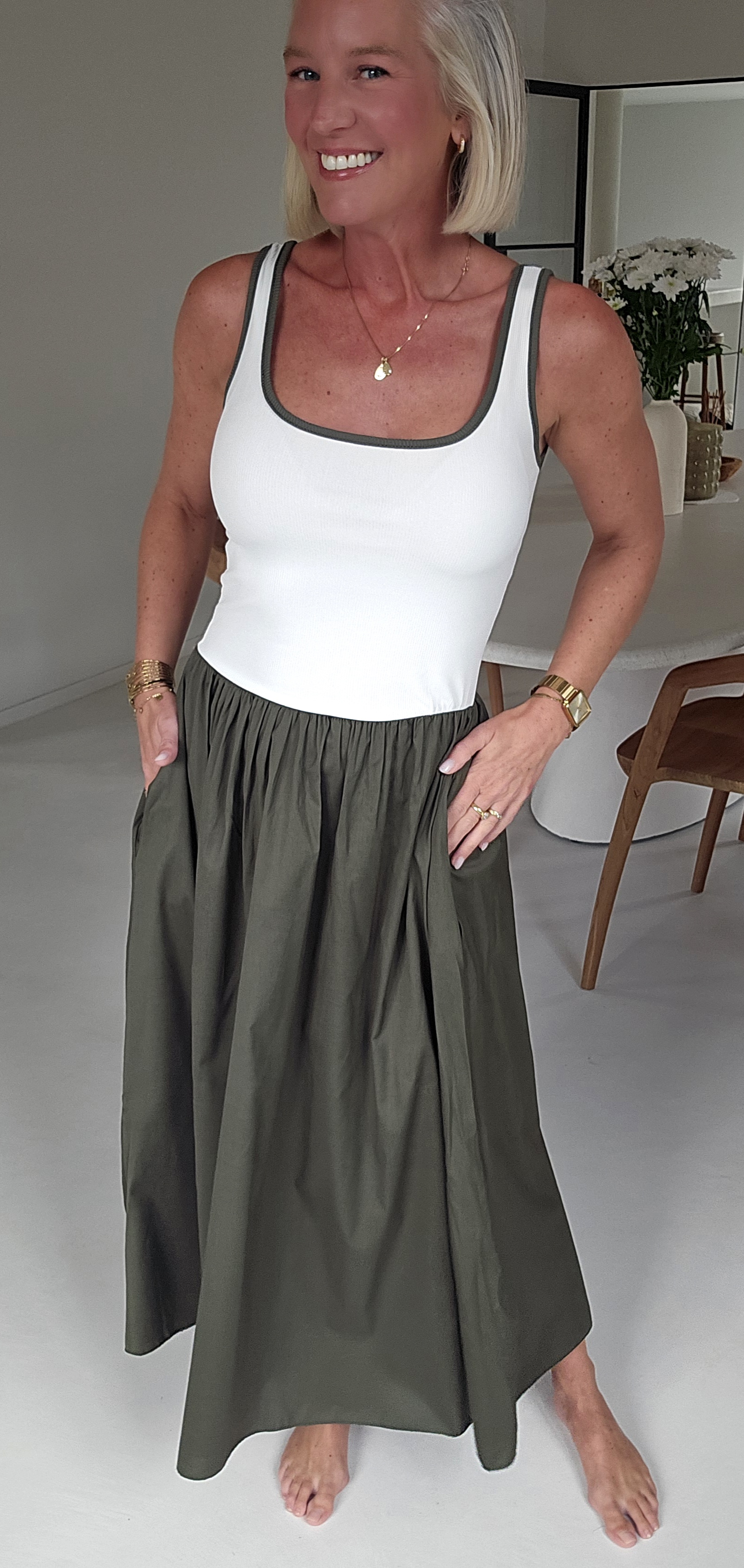 LOVI maxi dress khaki