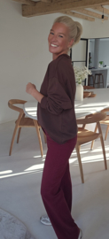FAUVE oversized cotton sweatshirt chocolat