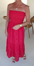 BELIZE bustier dress red