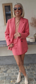 BASIC viscose turtleneck knit soft old pink
