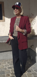 BASIC LEO blazer burgundy