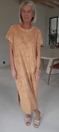 DIDI maxi terry T-shirt dress camel