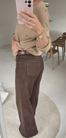 CIENA wide leg pants chocolat