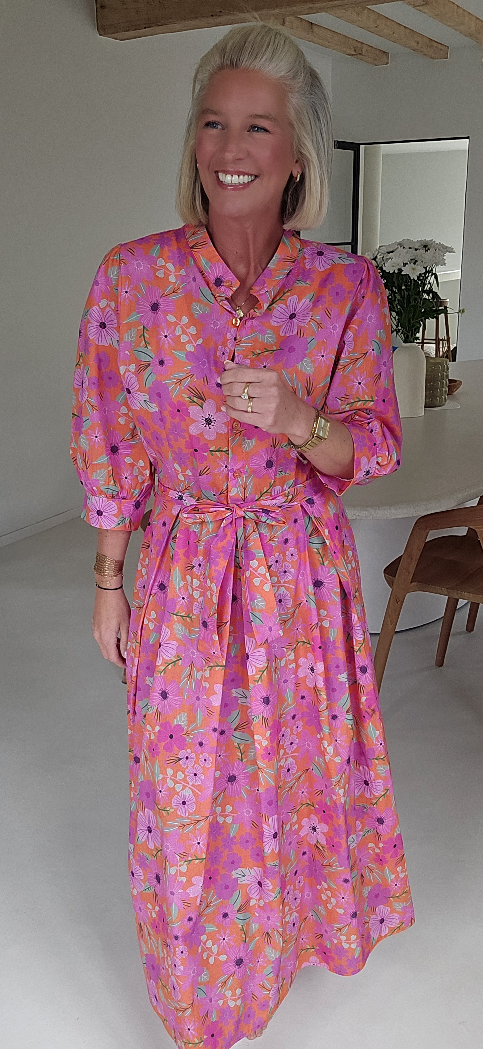 FLOWER maxi cotton dress