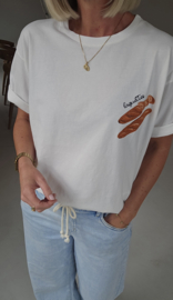 BAGUETTE cotton T-shirt white