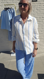 JANE striped tetra shirt blue