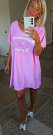 MISS BEACH T-shirt dress pink