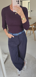 MILIA basic knit burgundy