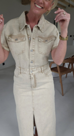 BILLI maxi jeans dress beige