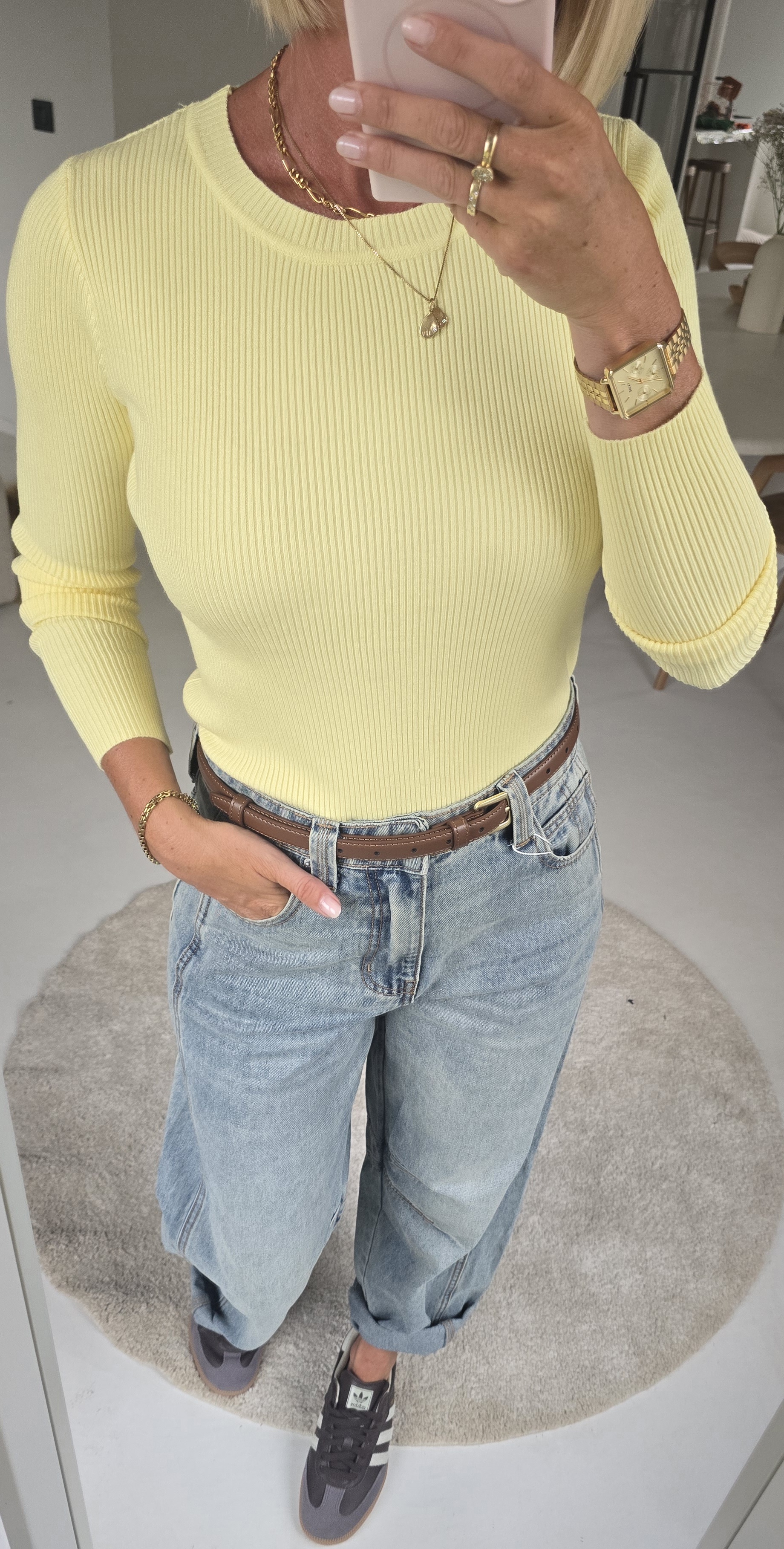 MILIA basic knit pastel yellow