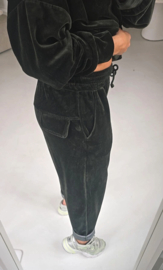 VERO soft velvet jogger set bottle green