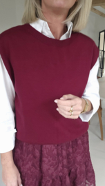 ALIA sleeveless knit burgundy