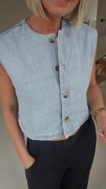 TIA jeans gilet soft blue