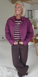 VIVI suede jacket plum