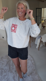 CALISTA high waist cotton summer short black