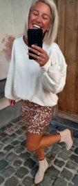BLISS mini glitter skirt bronze