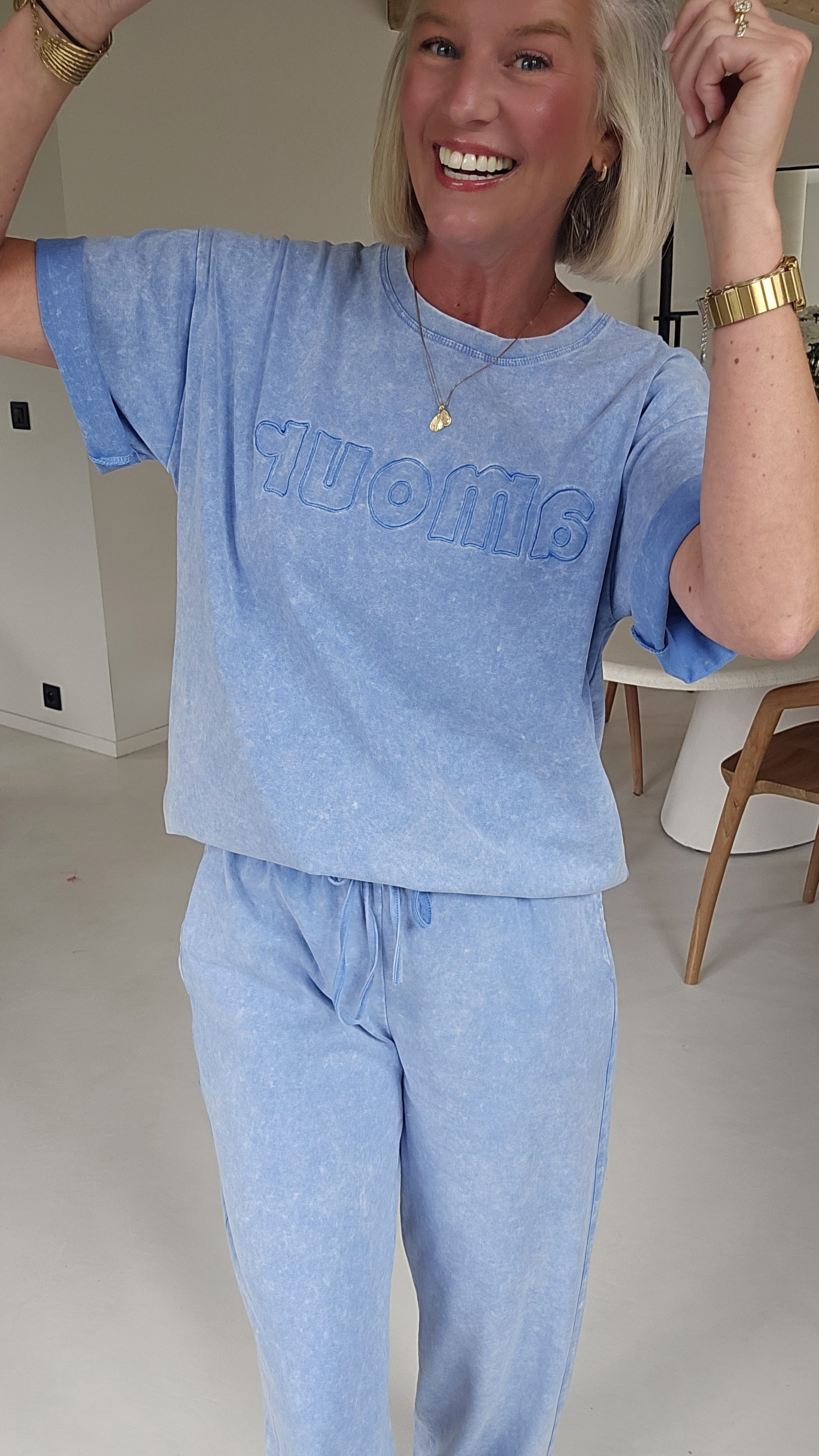 JONAH jogger set washed blue