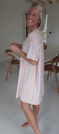 VERO striped terry dress pastel
