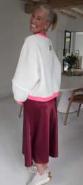HARIETTE satin skirt burgundy