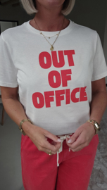 OUT OF OFFICE tee red