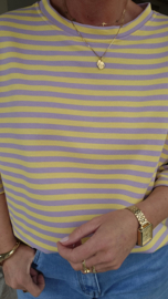 STRIPED BREEZE short-sleeved sweatshirt yellow