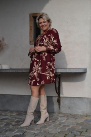 ANGELA viscose dress burgundy