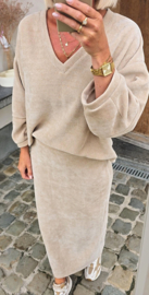 MANDA velvet set beige