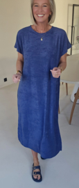 DIDI maxi terry T-shirt dress navy