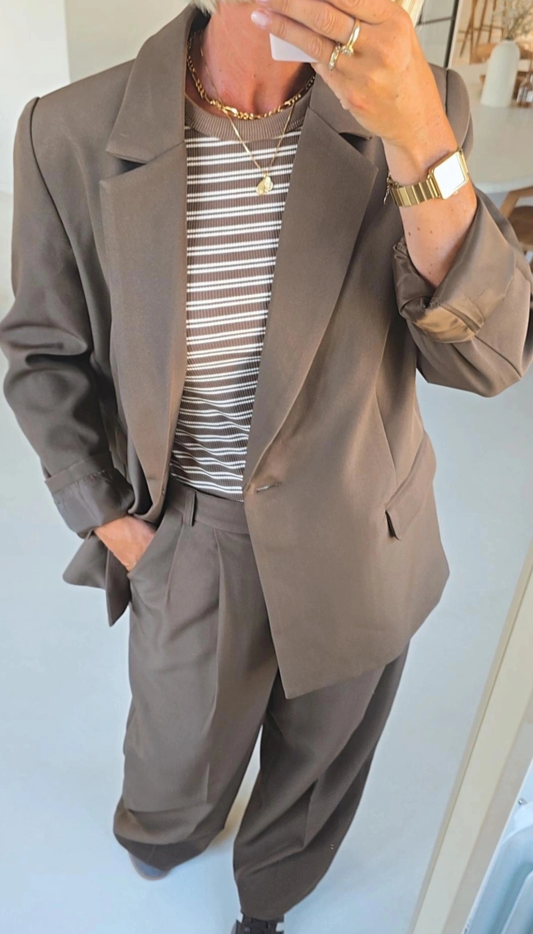 BILLIE-JEAN suit blazer taupe