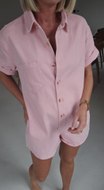 JINA jeans playsuit baby pink
