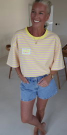 SMILE striped T-shirt pink