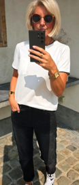MIMI cotton T-shirt white / black