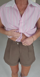ANNAH tailored shorts taupe