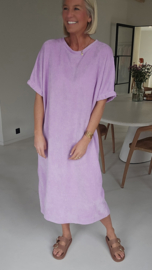 MANDIE soft velvet maxi dress pastel lilac