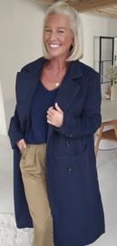 CARLI maxi coat navy