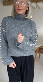 LIEZE turtleneck knit anthracite