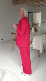 SUNLIT tailored blazer cherry red