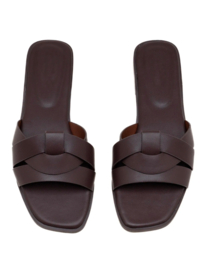 SOFT KNOT mules chocolat