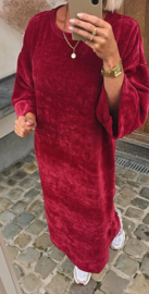MANDU soft velvet maxi dress burgundy