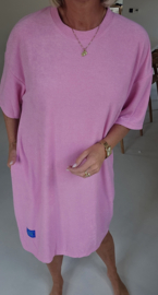 ADELINE midi terry dress pink