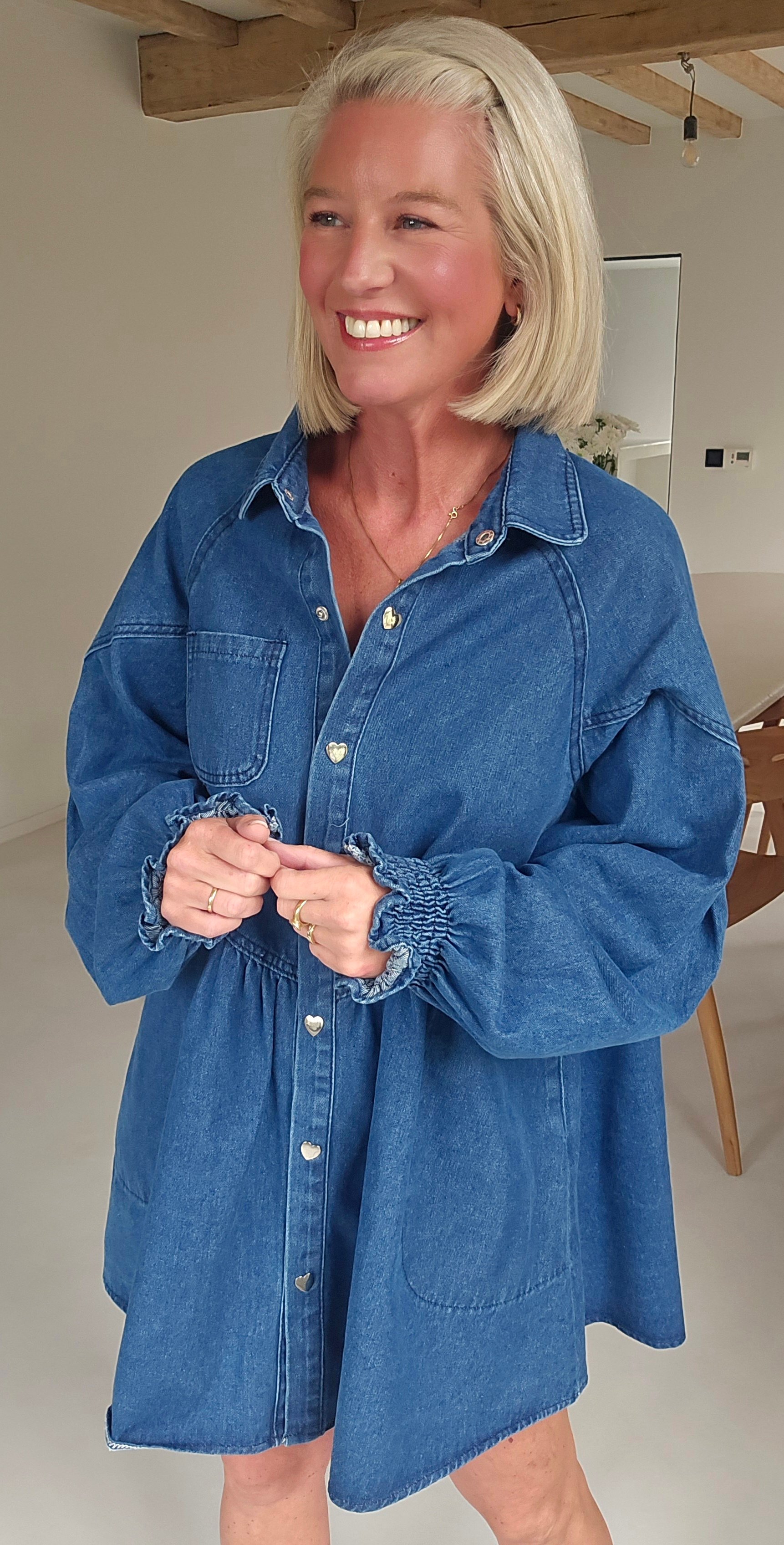 MOSIE jeans dress darker blue