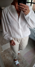 ANNA cotton blouse white