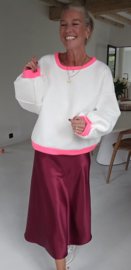 HARIETTE satin skirt burgundy