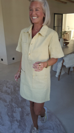 THE PERFECT JEANS dress short-sleeved butter yellow