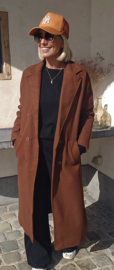 TRUUS maxi coat chocolate