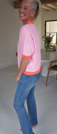 BESS short-sleeved cardigan candy pink
