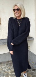 MANDINE maxi knit dress black