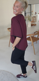 JANE short-sleeved sweatshirt burgundy