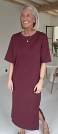 RANI cotton T-shirt dress burgundy