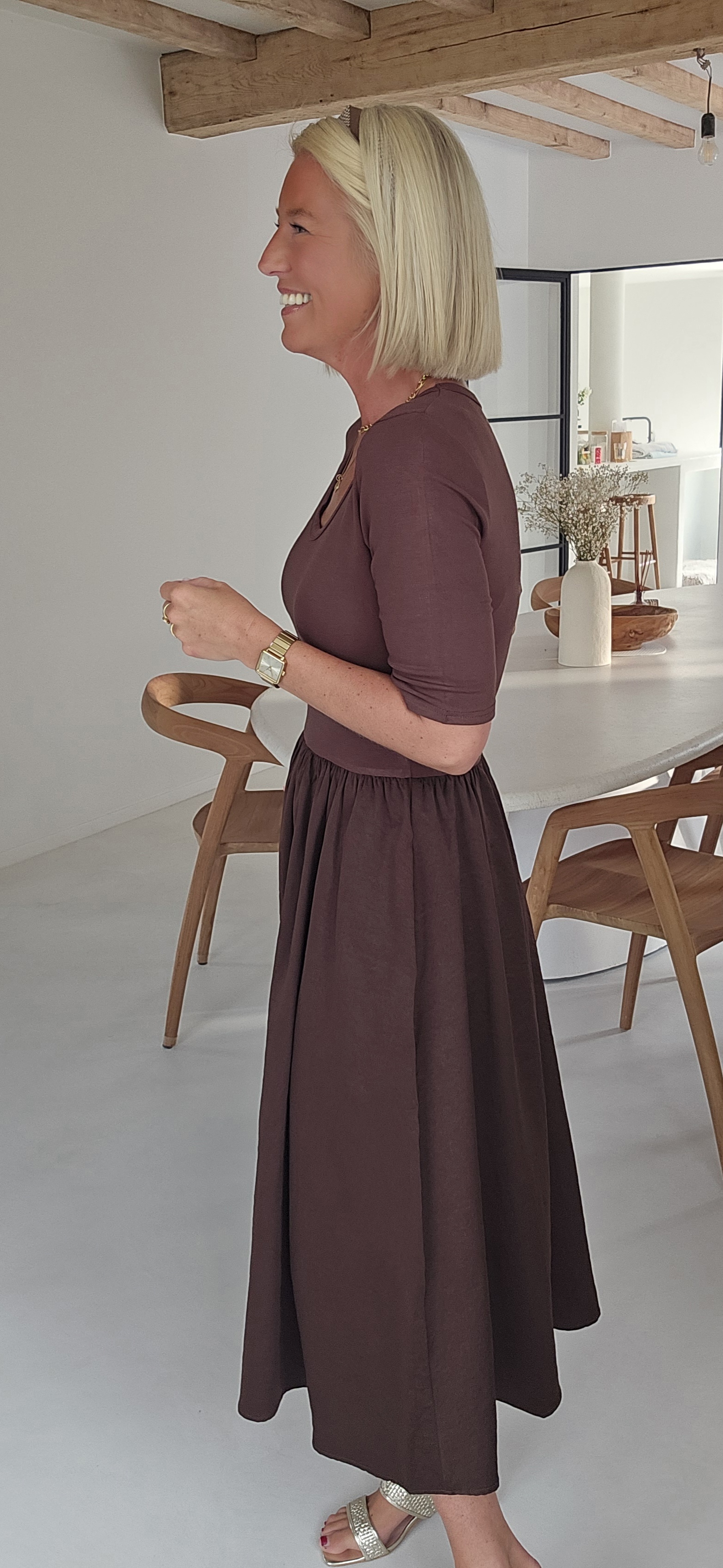 SEZANNA maxi dress chocolat